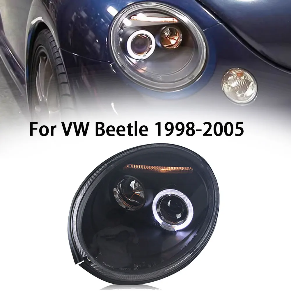 

Автомобильные фары для Volkswagen VW Beetle 1998-2005, автомобильная фара в сборе, аксессуары для ксеноновых фар «ангельские брови»