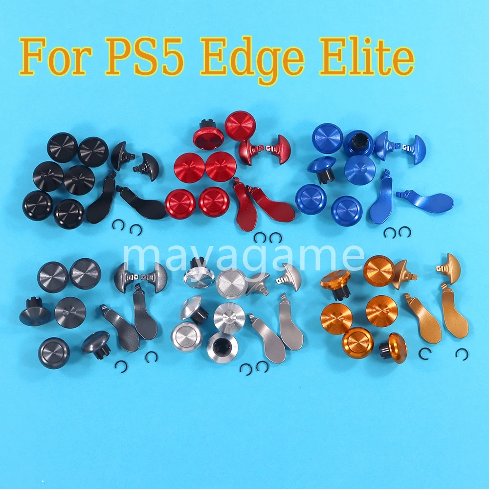 

10sets For PS5 Edge Elite Game Handle Controller Metal Keys High and Low Rocker Cap Paddle Back Button Accessory