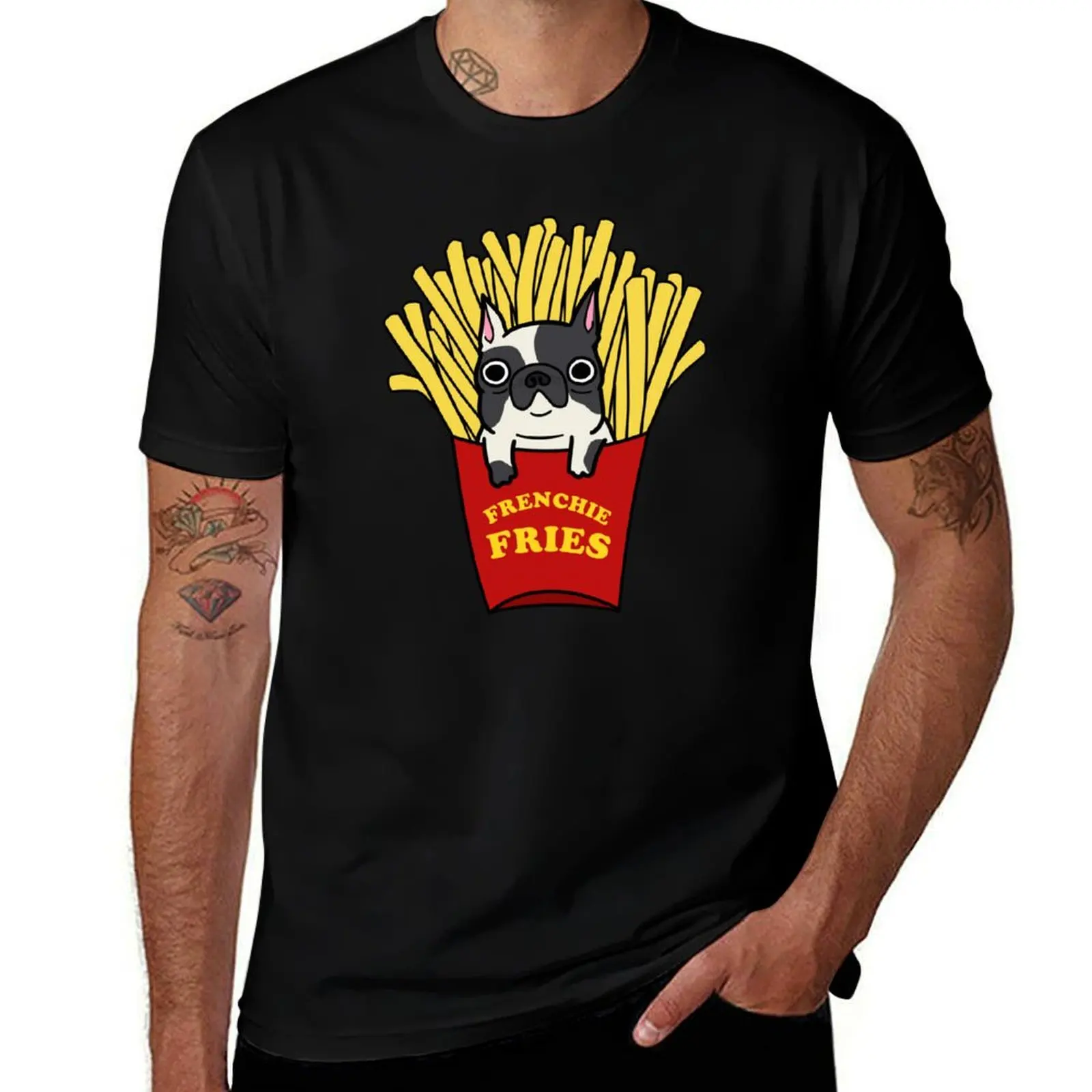 Frenchie Fries T-Shirt shirts graphic street wear big and tall t shirts for men