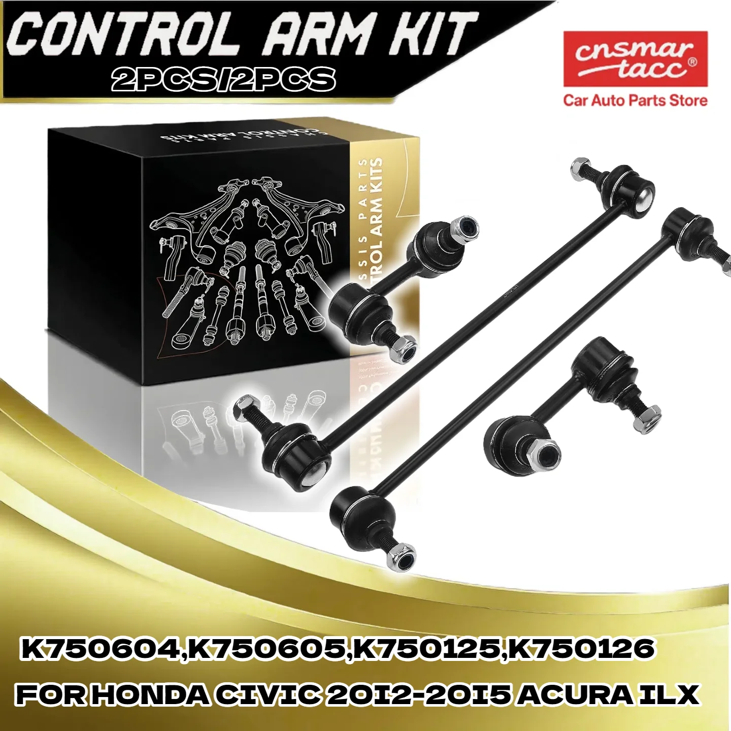 

Передние и задние пары стабилизатора поперечной устойчивости для Acura ILX 13-19/Honda Civic 12-15 OE: 51320TR0A01, 51321TR0A01