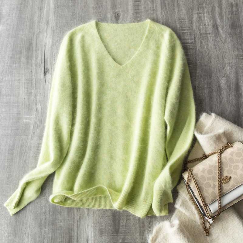 V-neck yun green