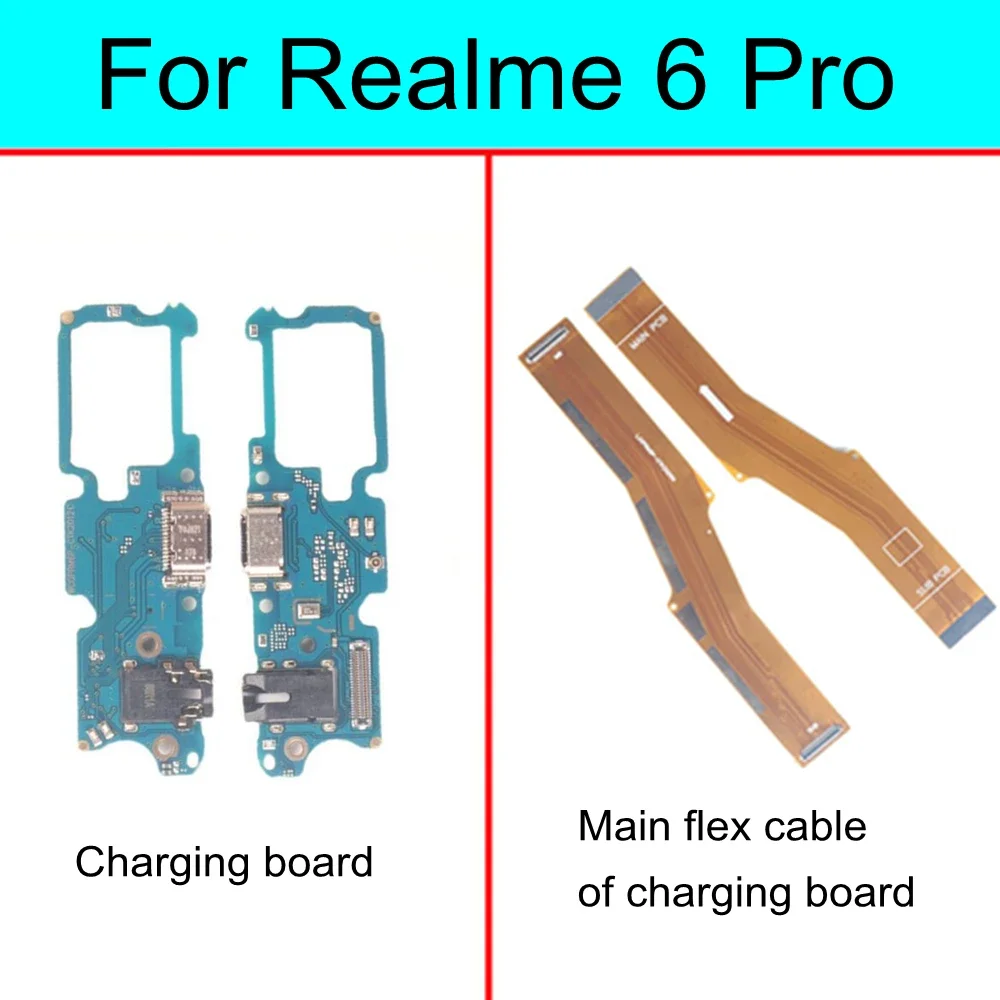 

For Realme 6 Pro 6pro USB Charging Dock Port Connector main Microphone Mic Audio jack Board flex cable