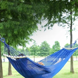 Hamaca Columpio al aire libre Cama de red para el hogar engrosada para adultos Color sólido transpirable y fuerte