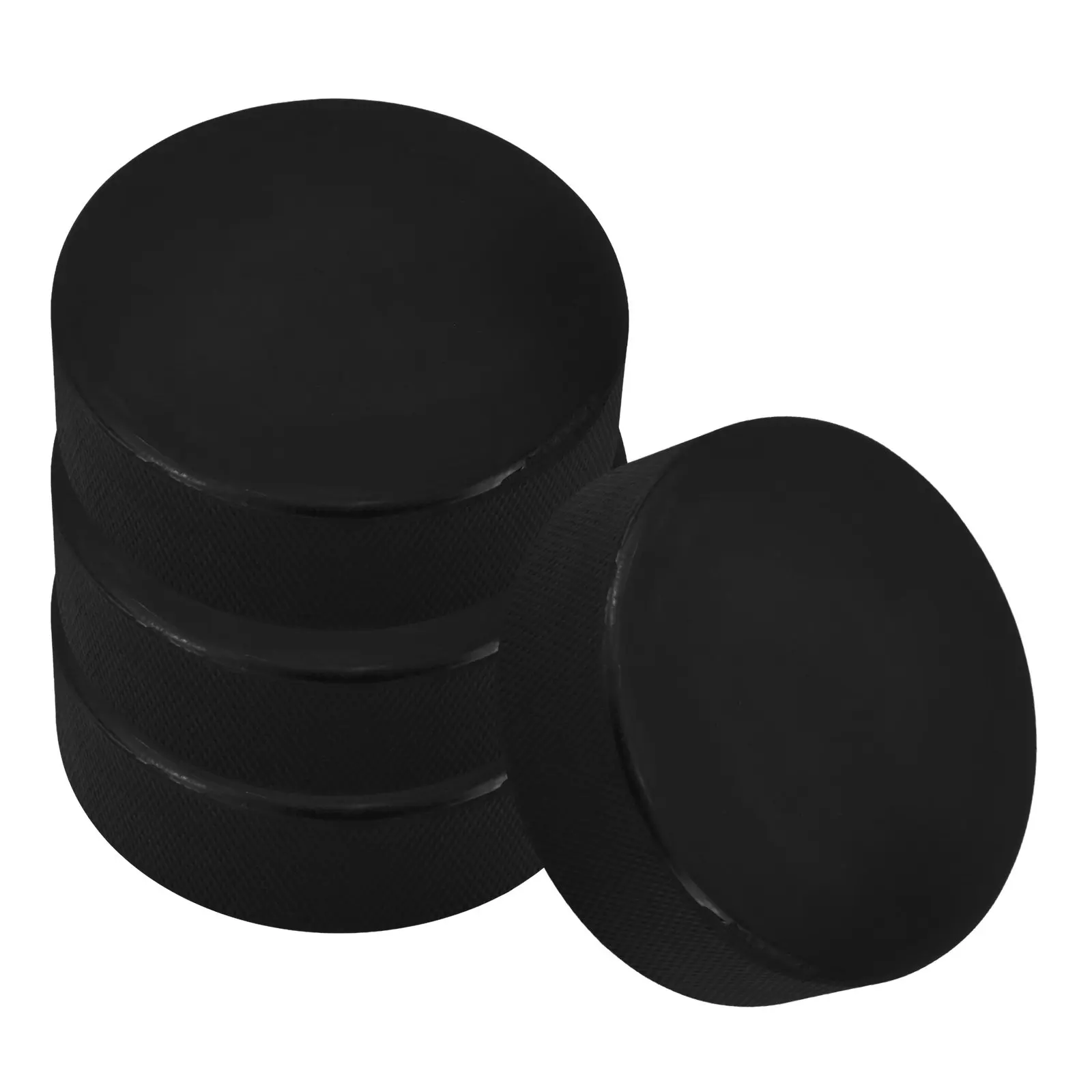 

Набор из 4 премиальных резиновых хоккейных шайб стандартного размера для тренировок и соревнований, с гладкой поверхностью для плавного скольжения