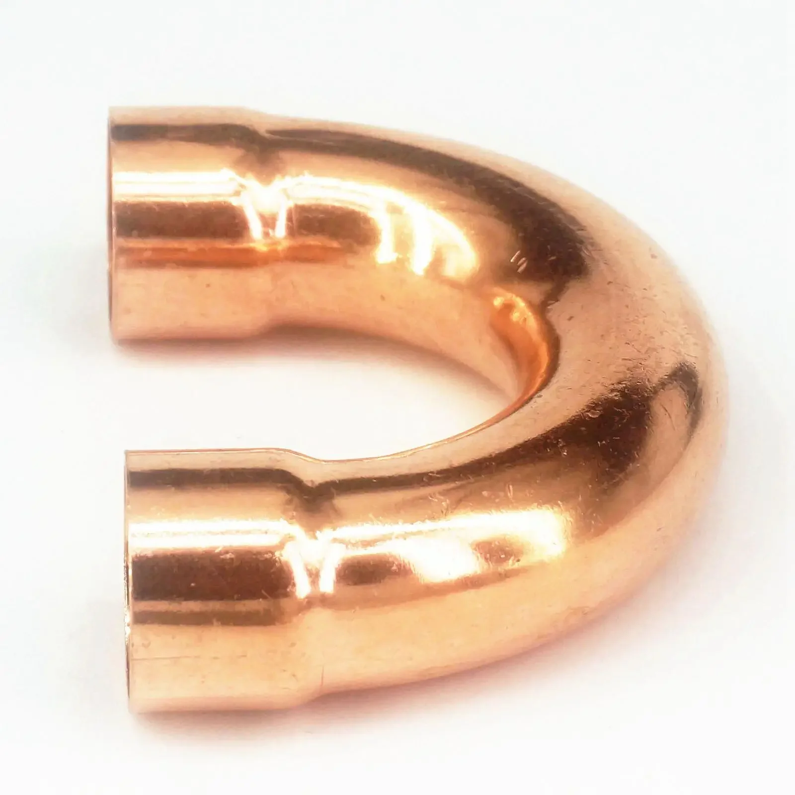 Diametro interno 8/10/12/16/19/22.3/25.4mm 180 Angolo di Ritorno Bend Eblow Uguale Saldatura di Rame Estremità Adattatore Tubo di Alimentazione