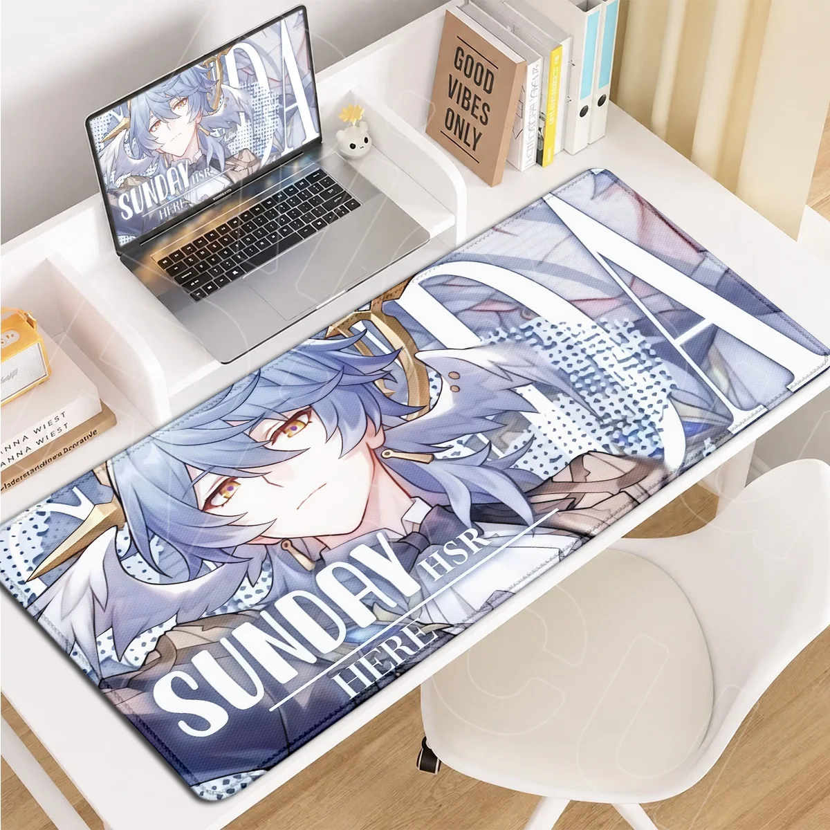 Honkai Star Rail HSR Mauspad Cool Sunday Neue Tapete Mauspad Große Notebook-Tastaturunterlage 90x40cm Genähter Rand Anime-Spielteppich – Detail 4
