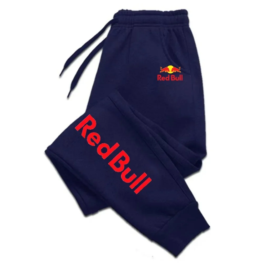 Pantaloni sportivi in cotone autunno/inverno casual e alla moda Red Bull, pantaloni da corsa e fitness da uomo, pantaloni lunghi tinta unita