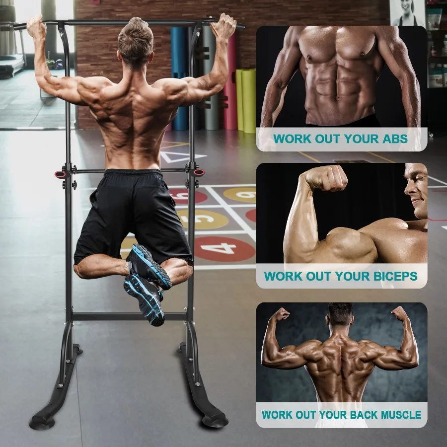 قوة برج تجريب محطة تراجع سحب ما يصل بار ارتفاع قابل للتعديل متعدد الوظائف تراجع الوقوف للمنزل الصالة الرياضية تدريب القوة اللياقة البدنية E #5