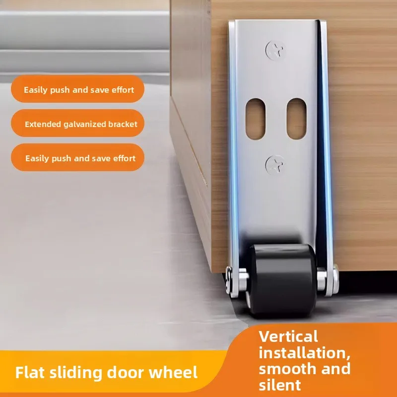 1Pcs Side-Mounted Casters, Silent Rubber Wheels, Drawer Caster, for Furniture, Kitchen Cabinet, Table, Loading Capacity 20KG