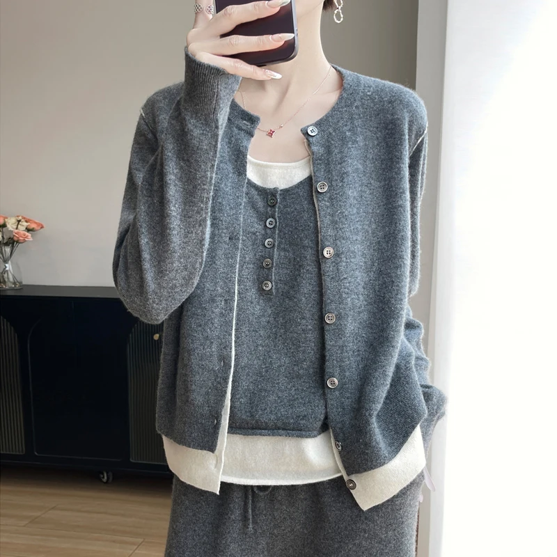 

Cardigan Sweaters Woman Wool Winter Knit Tops Soft Comfortable Warm Loose Casual Fashion Knitted Coat Knitwear Clothing Elegant