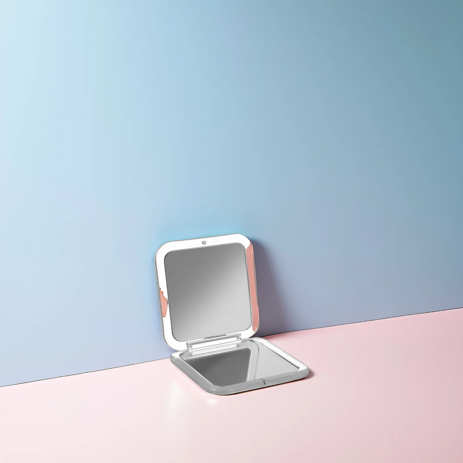 Compact Square Pocket Mirror Small Travel Makeup Mirror 15x Magnification Foldable Design Sleek Stylish Portable Handheld