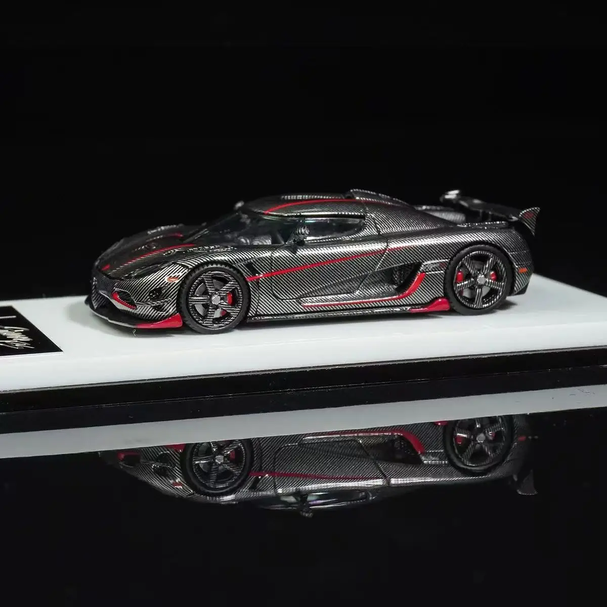 TPC 1/64 RS Carbon Fiber Red Stripe Limited Edition Alloy Full-Open collectible Car Model