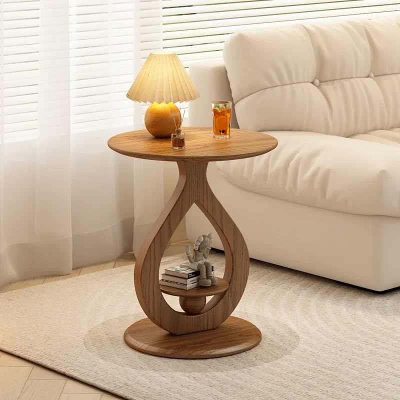 Table d'appoint de canapé minimaliste italien, style nordique de luxe, pour salon, Table basse ronde de styliste, meubles de maison en bois, Tavolino FYST