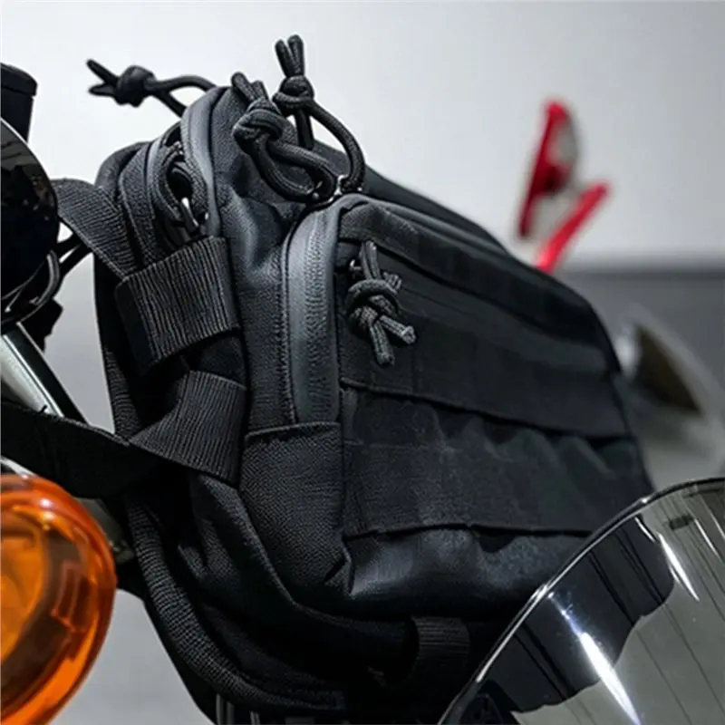 A95E-Multi-Purpose Handlebar Storage Tool Bag For Motorcycle For Harley Softail Dyna M8 Sportster Handlebar Pouch