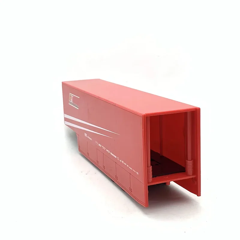 (No Back Door) 28CM 1/43 Transporter Trailer Fitting Plastic Truck Modify Toy Trailer Model Adult Collection Office Decoration