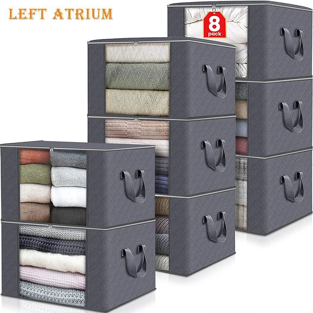 حقيبة تخزين ملابس ذات سعة كبيرة، أكياس تخزين بطانية قابلة للطي، حاويات تخزين لتنظيم خزانة غرفة النوم
