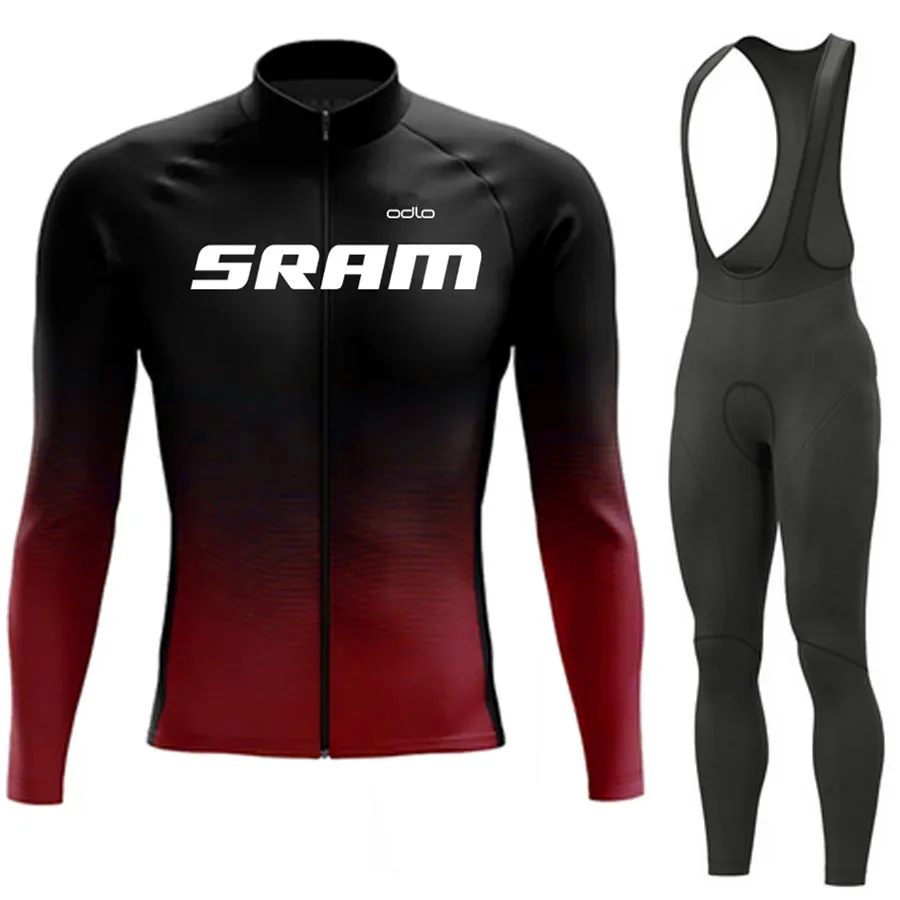 

SRAM Road Cycling Suit Men's Long Sleeve Sports Shirt Set Maillot Ciclismo Road Cycling Quick Drying 2026
