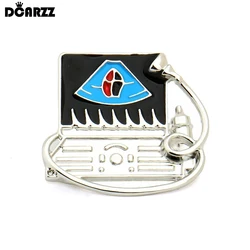 DCARZZ Medical Ultrasonic Machine Enamel Brooch Pin Lapel Backpack Badge Medicine Jewelry for Ultrasound Doctor Nurse