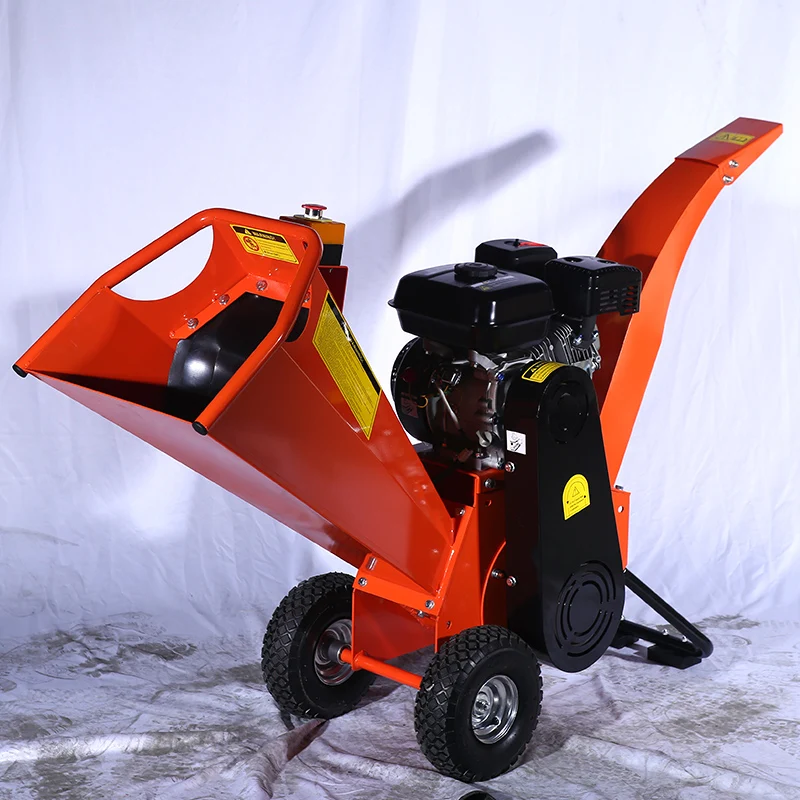 Customized Easy Transport Wood Chipper Petrol Engine Fast Shredding Machine For Garden Yard And Farm Operations