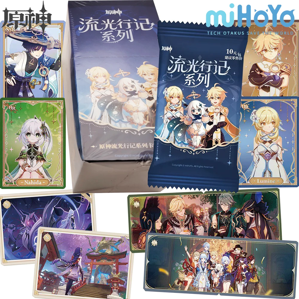 

Official miHoYo Genshin Impact Game Collection Cards Fun and Creative Design Character Close-up Moment Hobby Crads Birthday Gift