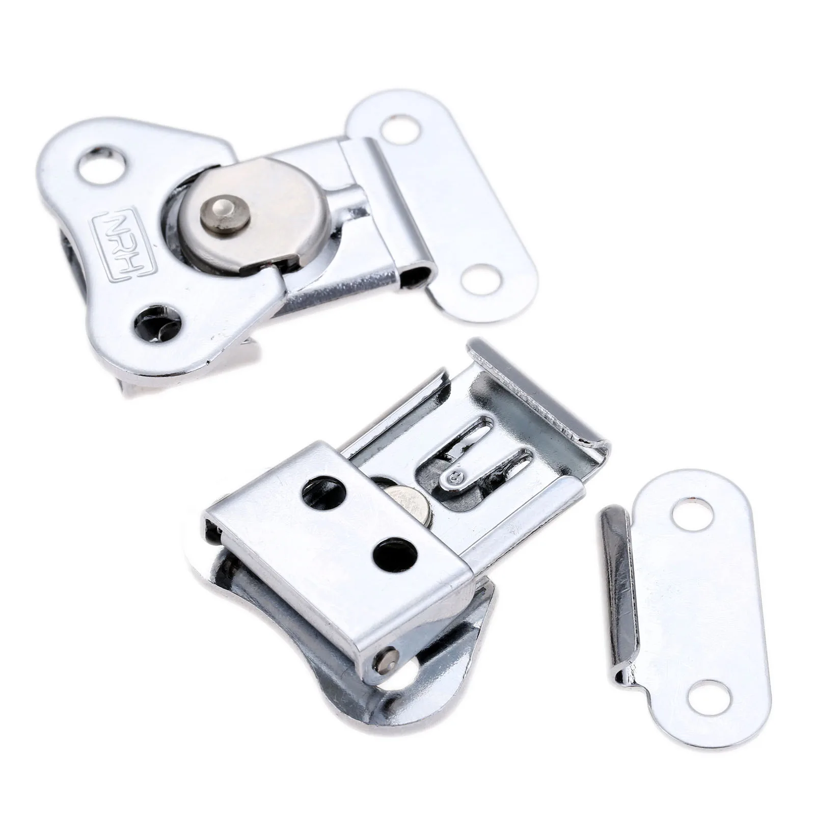 1Pc Furniture Fittings Stainless Steel Butterfly Toggle Drawer Latch Catch Clamp Wooden Box Buckle Rotary Lock for Jewelry Boxes