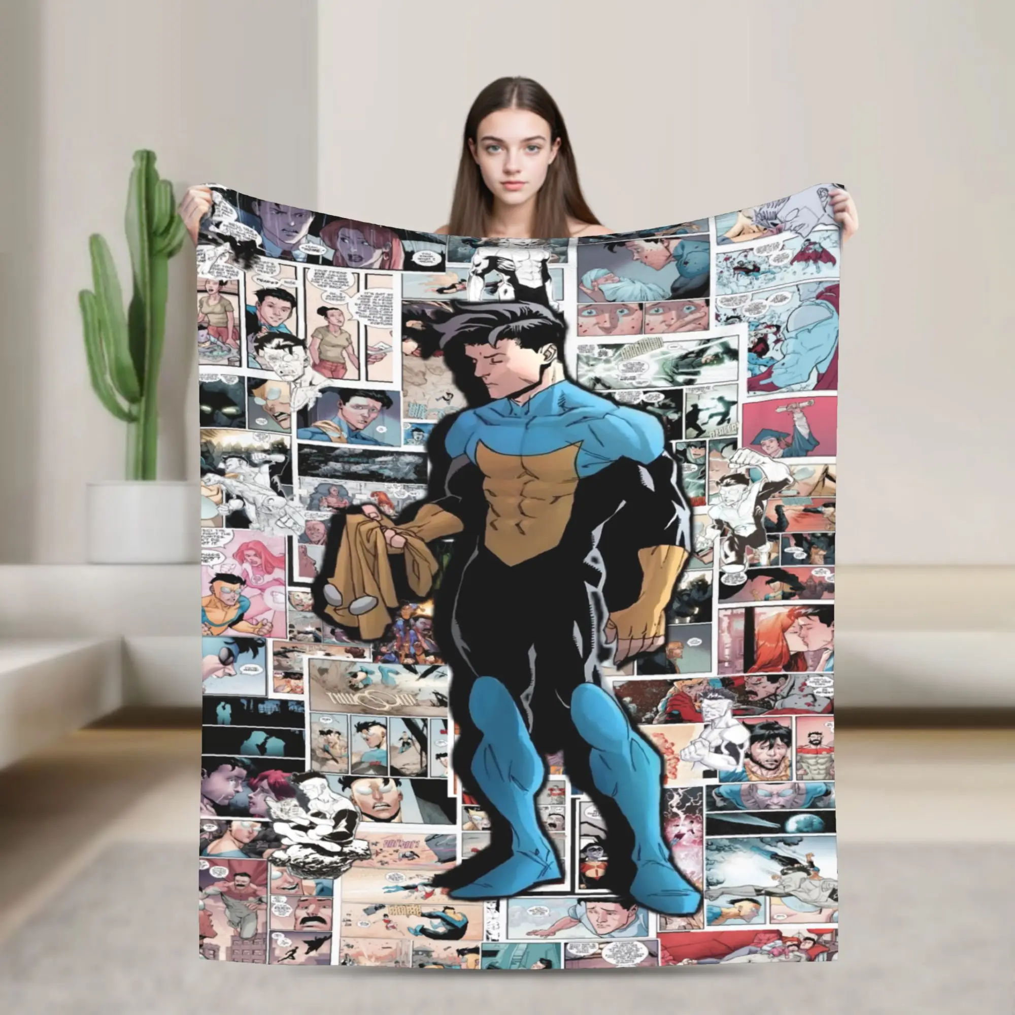 Soft BlanketKids Travel I-Invincible-S Throw Blanket  Flannel Bedspread For Bedroom Fashion Sofa Bed Cover