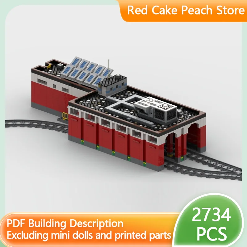 

City Street View Model MOC Building Bricks Railroad Center Shop Modular Technology Children Holiday Gifts Assemble Toys Suit