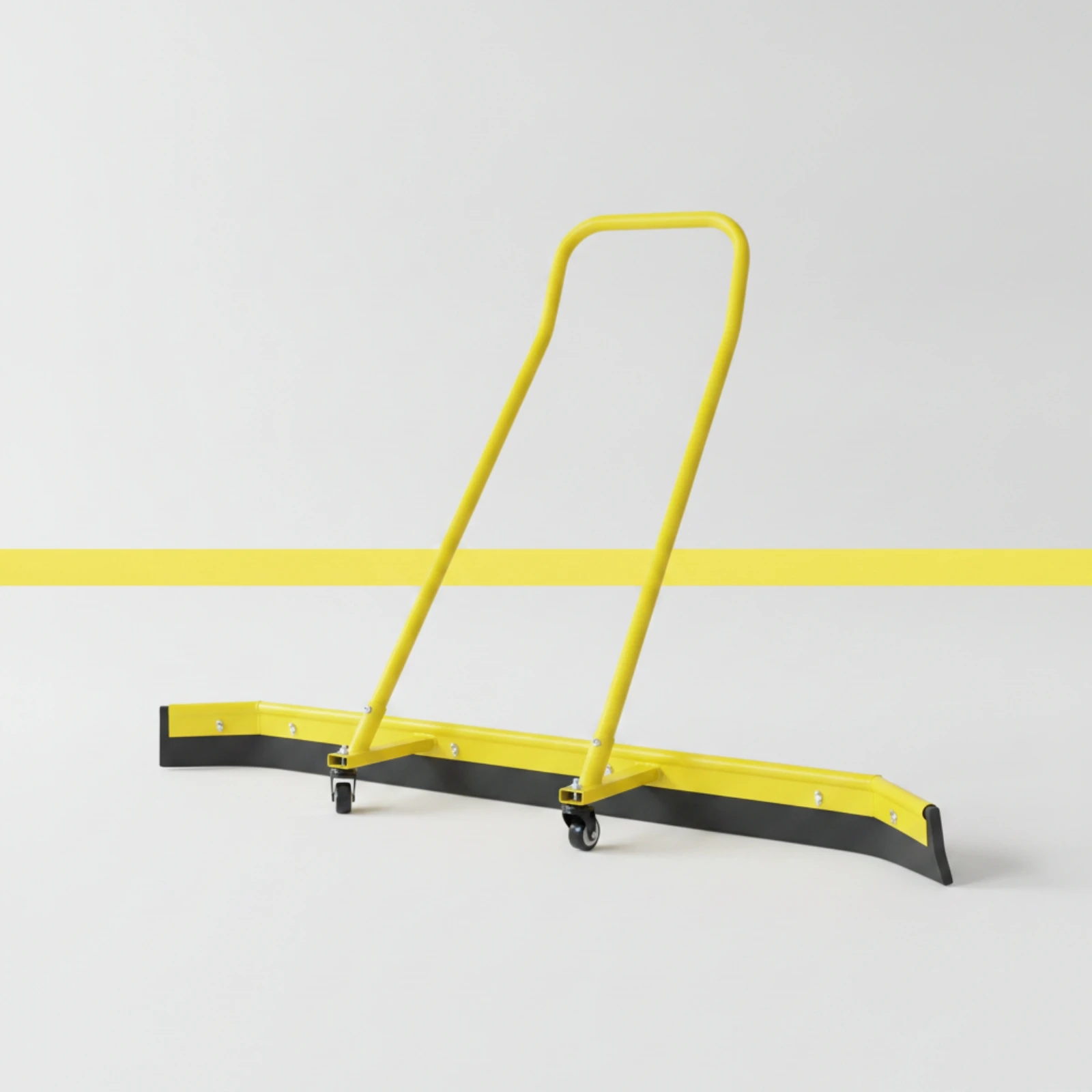 Floor Water Squeegee with Wheels Industrial Push Squeegee with Caster Wheels Wheeled Floor Scraper Wide Cleaning Tool