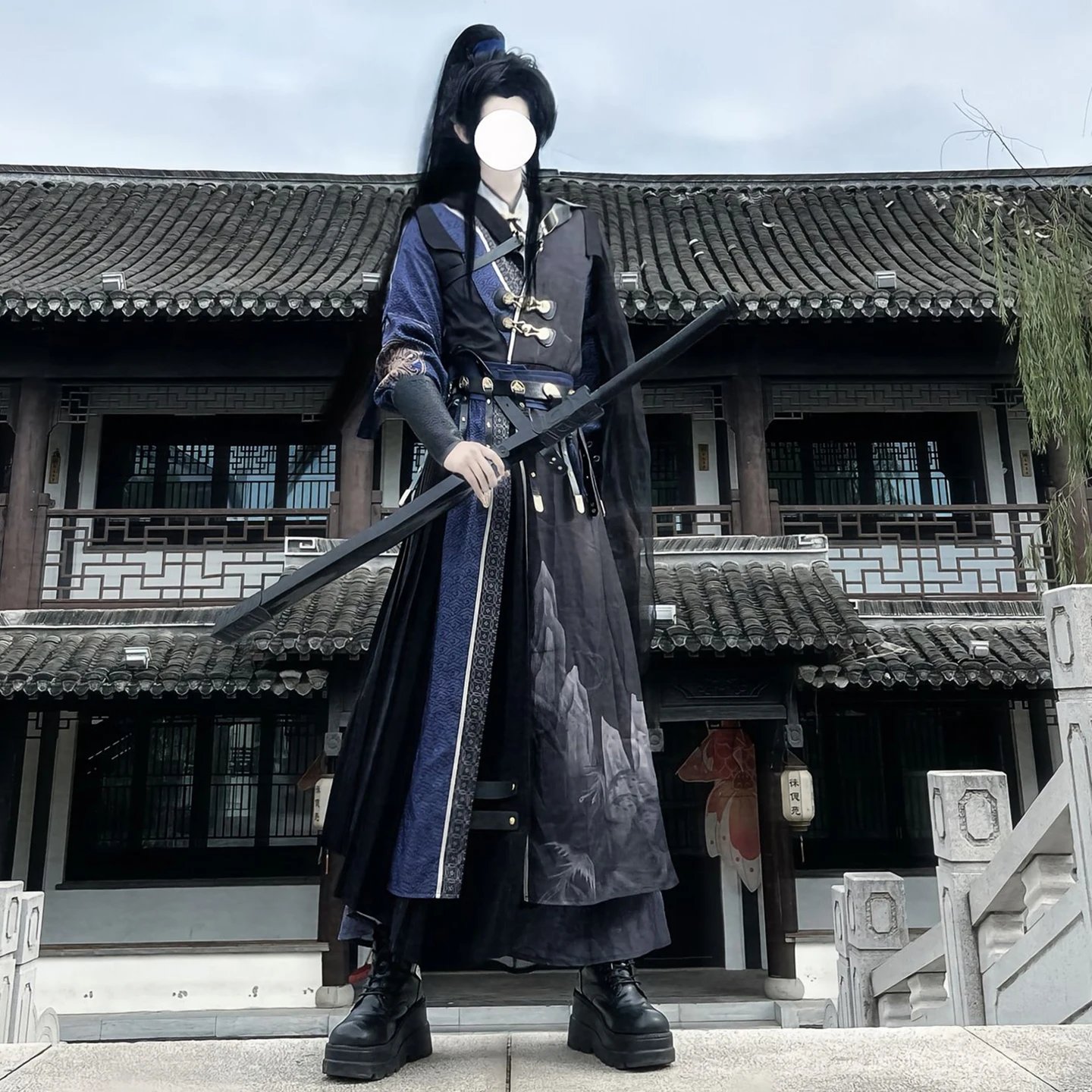 

2026 новый традиционный китайский костюм, ансамбль, осенний стиль, рваные боевые искусства, косплей, комплект ханьфу для молодых мужчин и женщин