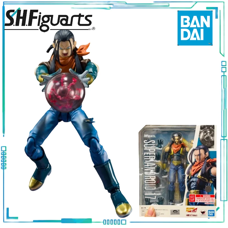 

Bandai Original S.H.Figuarts Dragon Ball GT Super Android 17 Anime Action Figure Collection Model Collection