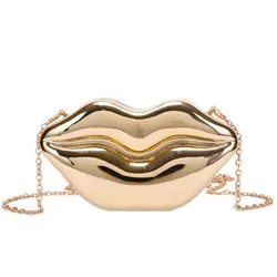 2022 Fashion Sexy Red Lips Designer Women Party Clutch Evening Bag Dazzling borsa a catena femminile borse a tracolla borse e borsette