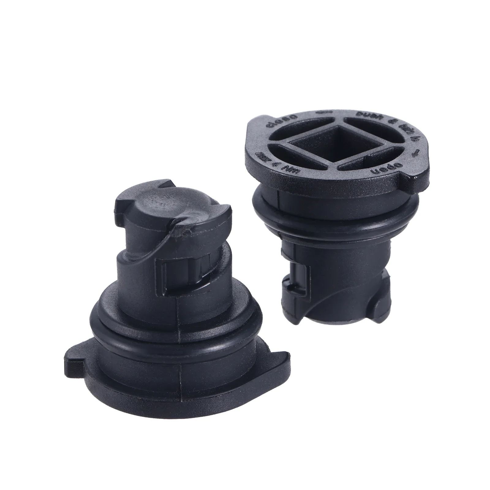 2Pcs Plastic Car Engine Oil Pan Drain Plug with O-ring Plastic Screw for Buick Chevrolet 2.0T Cadillac LSY Engine 55501526 Black