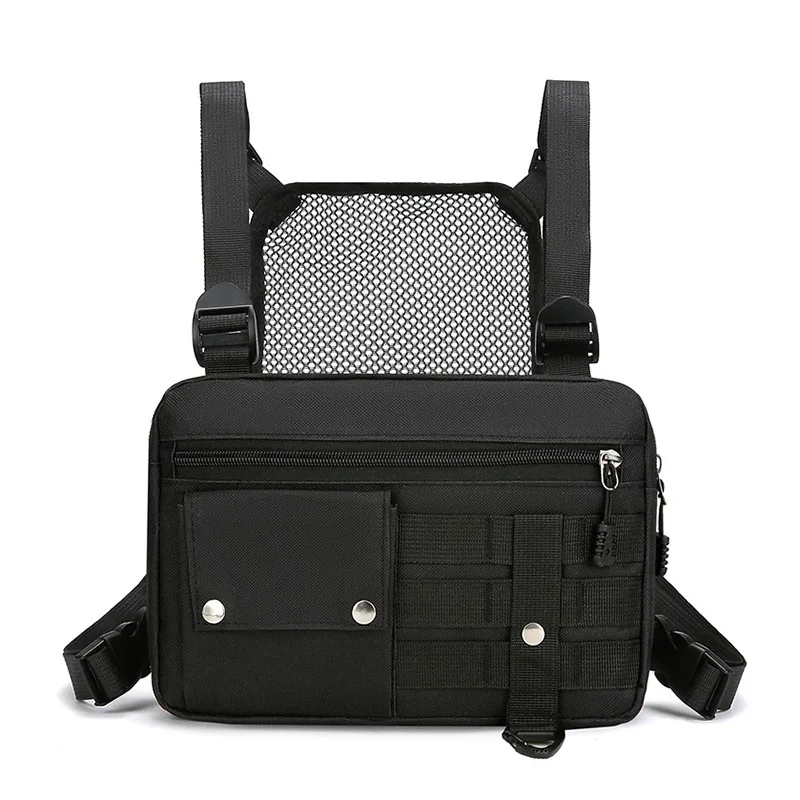 MOLLE Belly Pouch Chest Pack Chest Hanging Bag CS Field Training Accessory Bag, Camera Bag, Lightweight Breathable Backpack