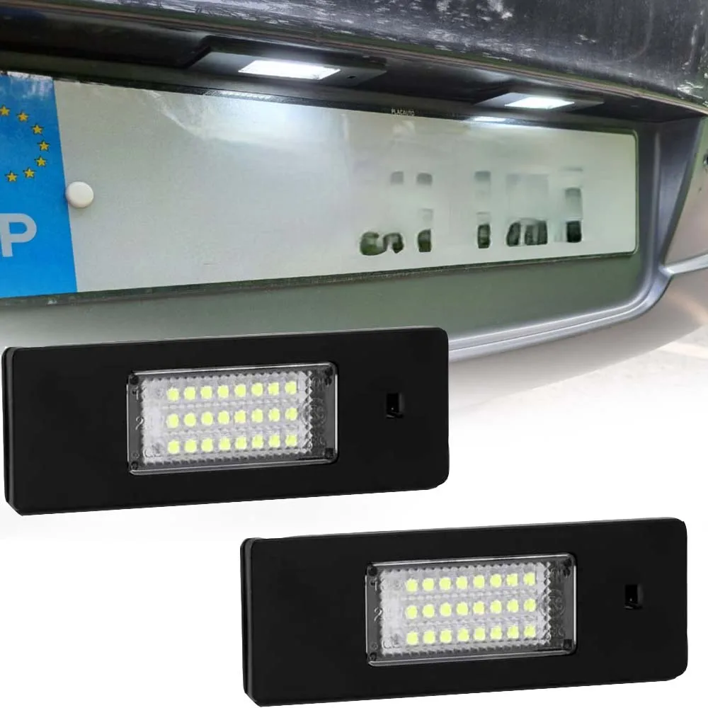 

No Error LED License Number Plate Light 24 Leds Trunk Lamps For BMW E81 E87 E63 E64 E89 F20 F21 Z4 E85 E86 E89 Car Light Source