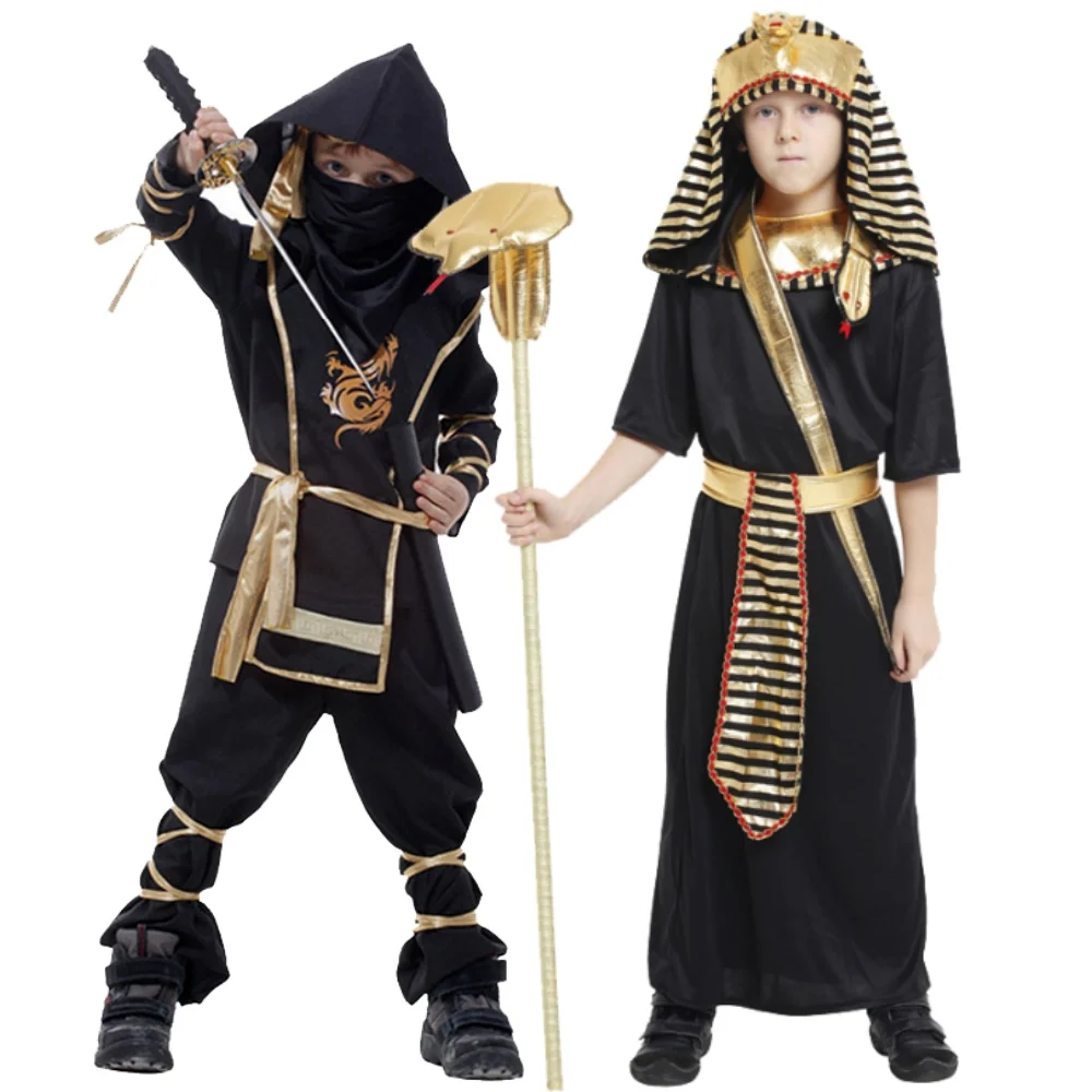 Conjunto de Disfraces del Antiguo Egipto, Faraón Egipcio, Cleopatra, Rey, Disfraz y Accesorios, Juego de Roles, Cosplay de Personajes de Anime