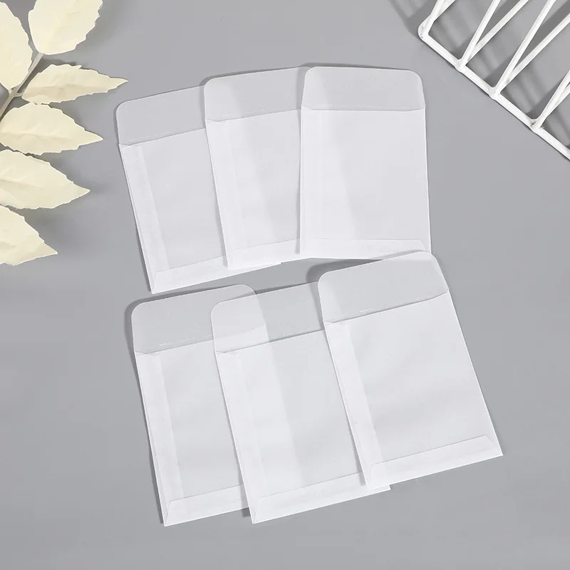 Mini Size Translucent Sulfuric Acid Paper Envelopes For Coin Collection Garden Seeds Or Stamps Moisture-proof Package 100PCS