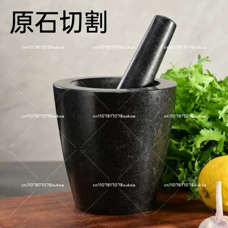 Natural Stone Mortar and Pestle Set, Garlic Crusher Masher, Spice Herb Grinder