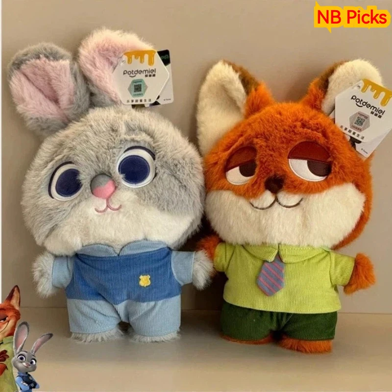 

Zootopia 2 Genuine Plush Toys Judy Hopps Fox Nick Cute Stuffed Animal with Detailed Plush Sculpting & Embroidered Details 10 In