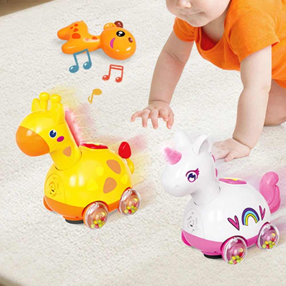 Giraffe Slithering Baby Kruipende Begeleiding Speelgoed Mini Cartoon Plastic Babyspeeltje