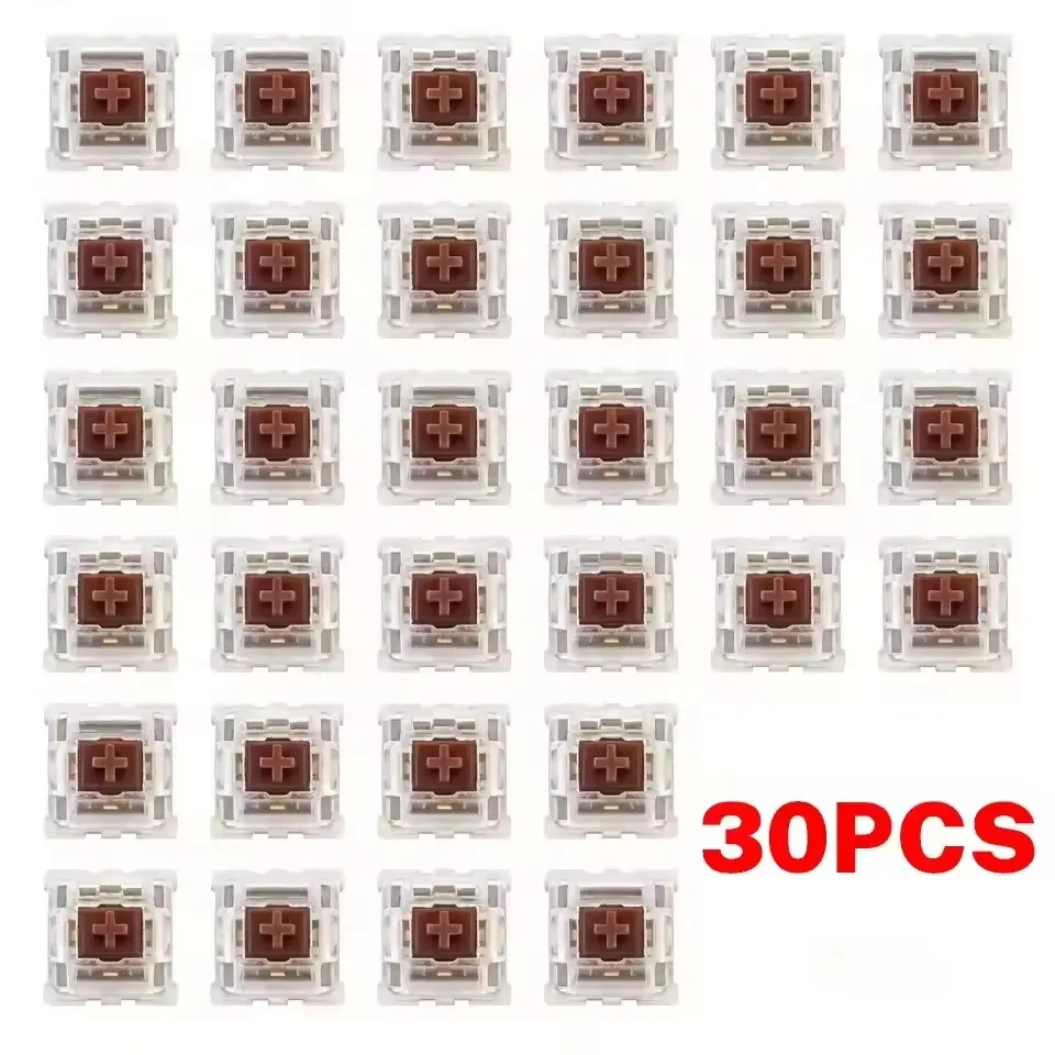 10/30 Stuks 3Pin Vervanging Mechanische Toetsenbord Schakelaar Blauw Rood Bruin Kleur DIY Toetsenborden Clicker Key voor LED Gaming Toetsenborden