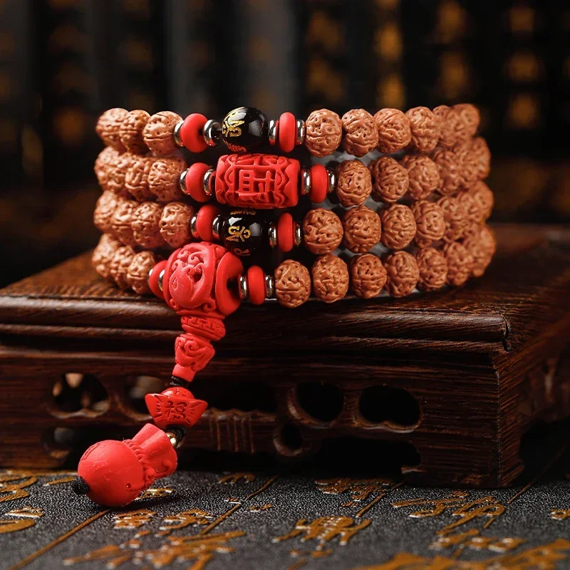 Natural Indonesia 108P Small King Kong Bodhi Bracelet Rosary Beads Men's Plate Play Beaded WenPlay Necklace Hand String Women's