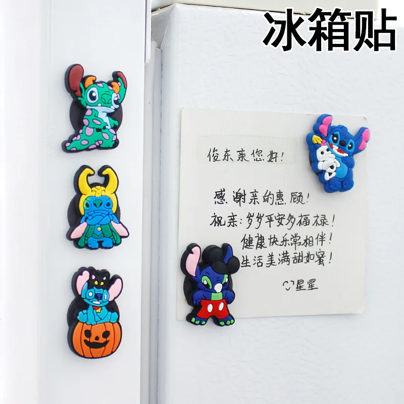 50Pcs/Lot Disney Stitch Silicone Fridge Magnet Mini Refrigerator Home Decoration Sticker Cute Magnets For Fridge Souvenir