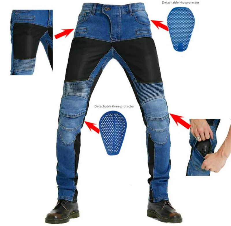 Motorcycle Pants Aramid Motorcycle Jeans Protective Gear Riding Touring Black Motorbike Trousers Blue Black Motocross Jeans