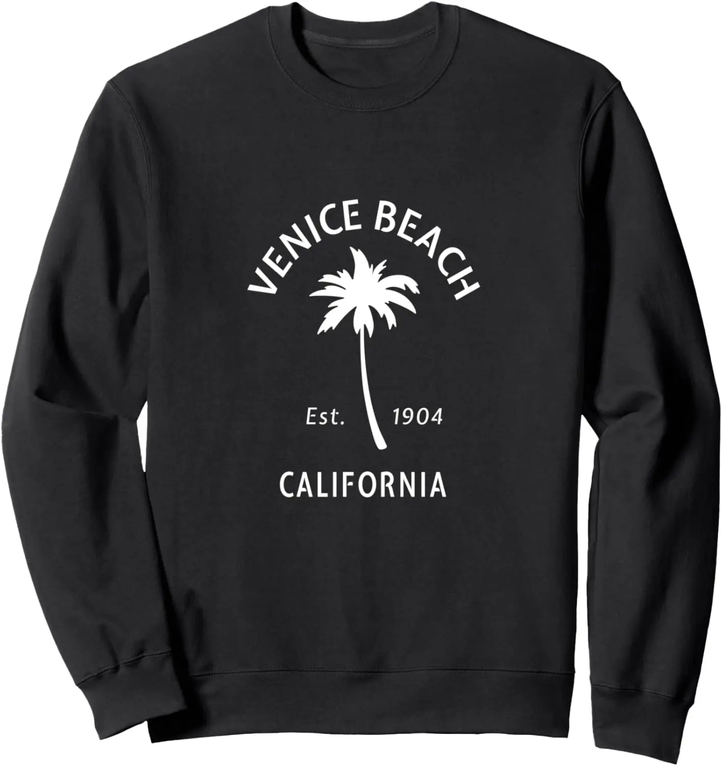 Retro Cool Venice Beach California Palm Tree Novelty Art Sweatshirt