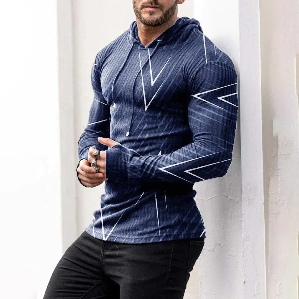 

Activewear Hoodies 3D Print Casual Jumper Long Sleeve Mens Muscle Print Regular Running Slim Fit Sports Hot New