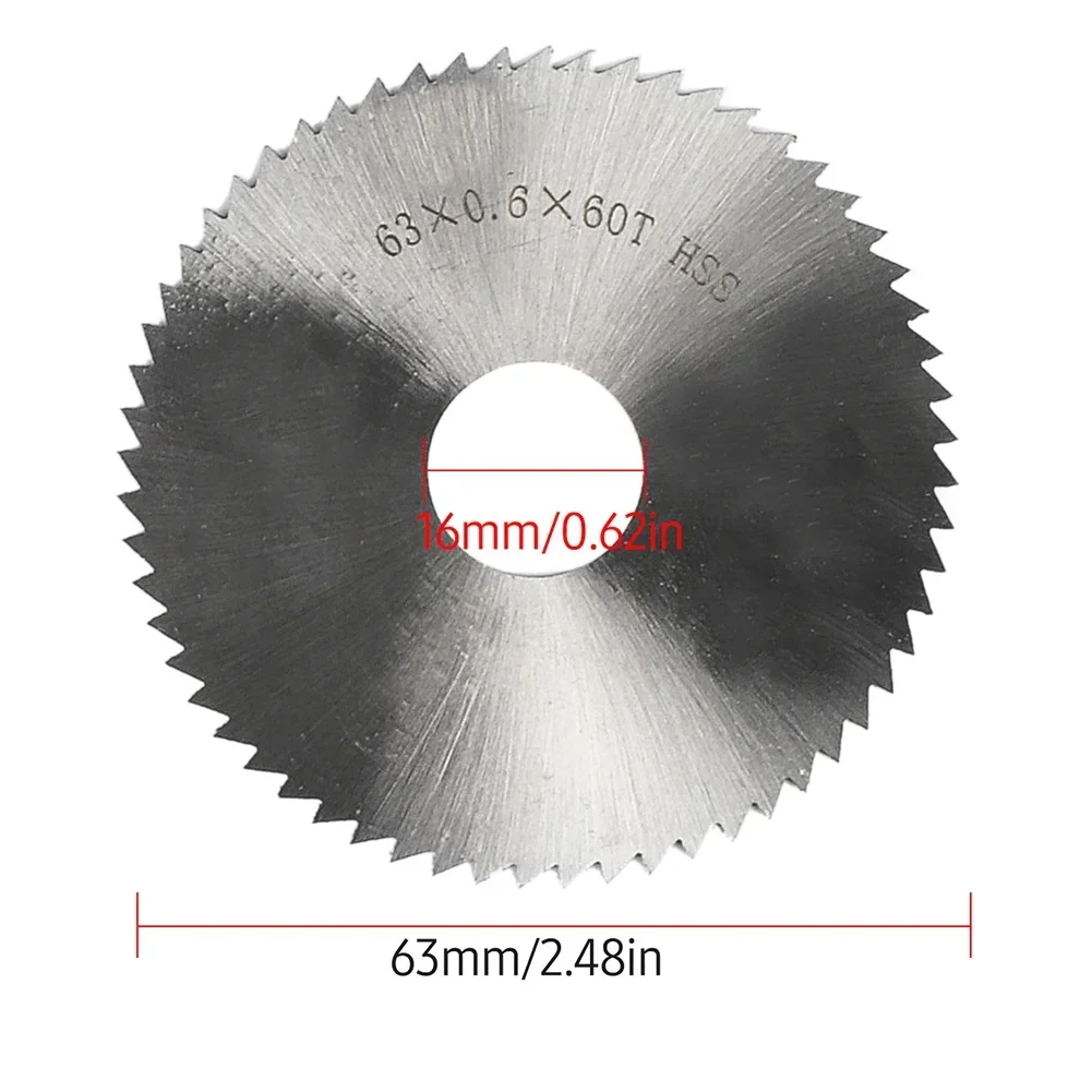 1pc Steel Circular Saw Blade Milling Cutting Disc 63mm Bore Diameter 16mm Wheel Cutting Disc For Wood Plastic Metal Cutting