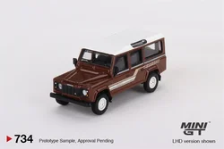 MINI GT 1:64 Land Rover Defender 110 1985 County Station Wagon Diecast Model Car