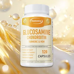 Glucosamine Chondroitin MSM Turmeric - Supports Joint and Bone Health, Relieves Knee Pain, Non-GMO