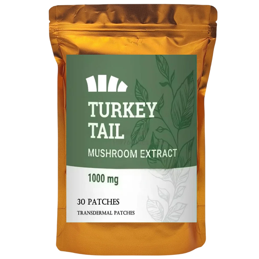 30 Patches Turkey Tail Mushroom Transdermal Patches Promotes Balanced Immune And Digestive System Brain Health