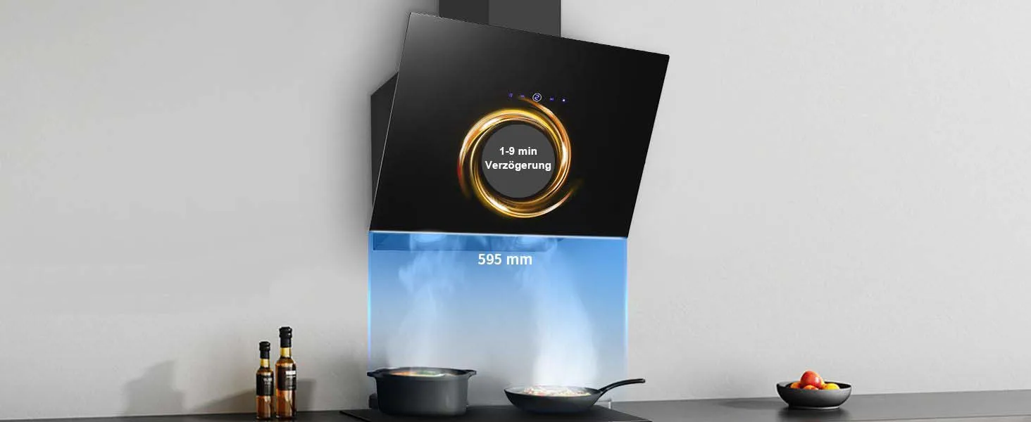 � 60 cm Dunstabzugshaube CycloneForce ™ A++ Energy – Intelligente Verzögerungsabschaltung mit Aktivkohlekanal/kanallosem Modus (TouchSync Control) – Detail 7